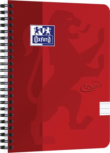 Oxford School Touch bloc spirale, ft A5, 140 pages, ligné, rouge