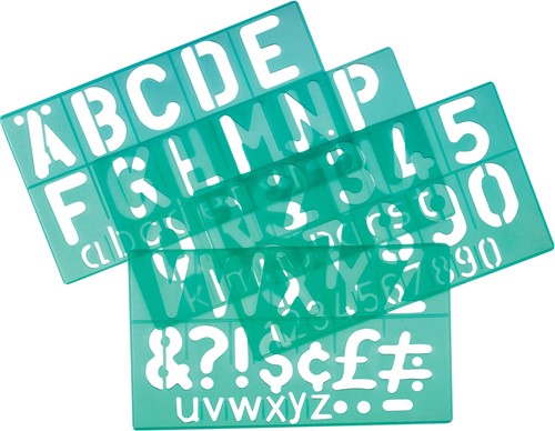 Linex trace-lettres, 50 mm, set de 4 pièces 1 Stuk