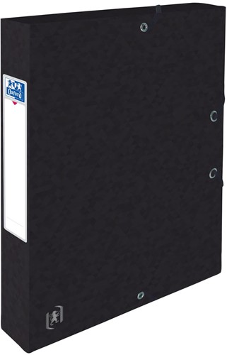 Elba boîte de classement Oxford Top File+ dos de 4 cm, noir