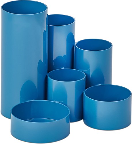 MAULtubo organisateur de bureau, 6 compartiments, Ø15x12,5 cm, athlantic blue