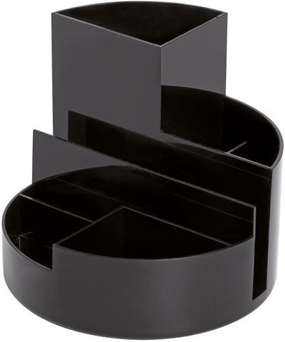 MAUL bureauorganizer pennenbak Roundbox Ø14x12.5cm, 7-vaks, 85% gerecycled kunststof zwart 1 Stuk