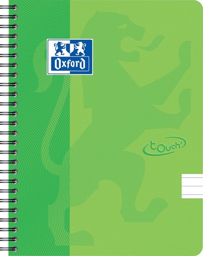Oxford School Touch bloc spirale, ft A5, 140 pages, ligné, vert (lime)