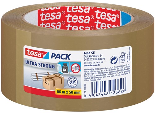 Tesa ruban adhésif d'emballage Ultra Strong, ft 50 mm x 66 m, PVC, brun 1 Stuk