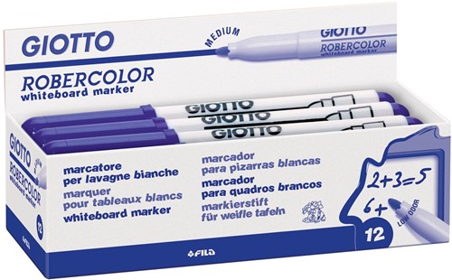 Giotto Robercolor marqueur pour tableaux blancs, moyen, pointe ronde, bleu