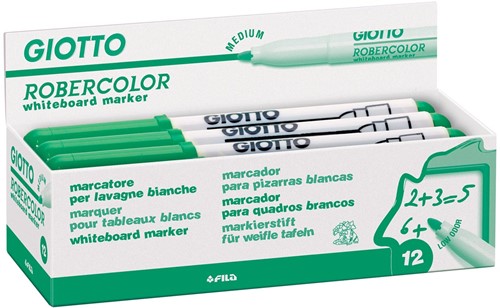 Giotto Robercolor marqueur pour tableaux blancs, moyen, pointe ronde, vert