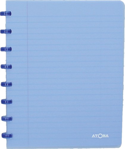 Atoma Trendy cahier, ft A5, 144 pages, ligné, transparant bleu