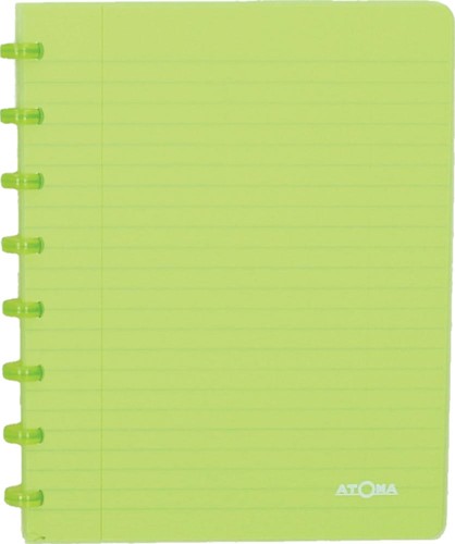 Atoma Trendy cahier, ft A5, 144 pages, ligné, transparant groen