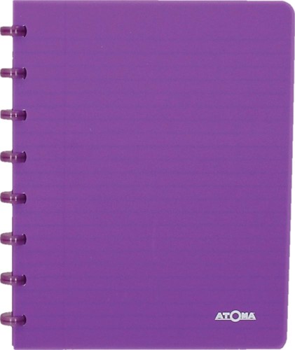 Atoma Trendy cahier, ft A5, 144 pages, ligné, transparant paars