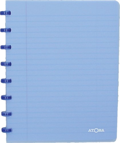 Atoma Trendy cahier, ft A5, 144 pages, quadrillé 5 mm, transparant blauw