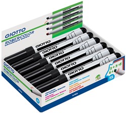 Giotto Robercolor whiteboardmarker maxi, schuine punt, zwart