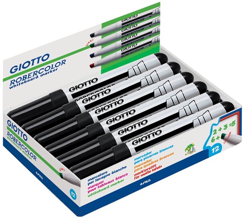Giotto Robercolor whiteboardmarker maxi, schuine punt, zwart