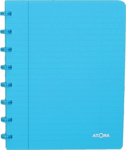 Atoma Trendy cahier, ft A5, 144 pages, quadrillé commercial, transparant turquoise