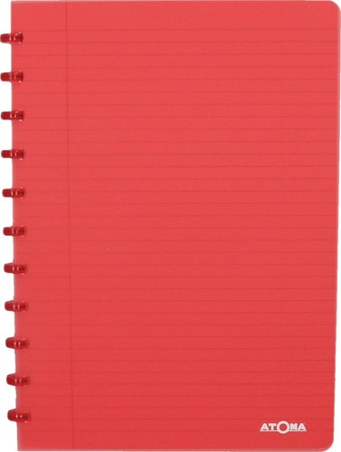 Atoma Trendy schrift, ft A4, 144 bladzijden, gelijnd, transparant rood