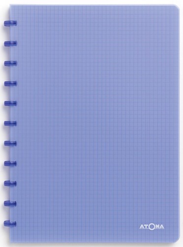 Atoma Trendy schrift, ft A4, 144 bladzijden, geruit 5 mm, transparant blauw