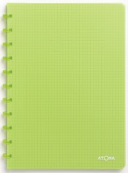 Atoma Trendy schrift, ft A4, 144 bladzijden, geruit 5 mm, transparant groen