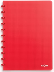 Atoma Trendy schrift, ft A4, 144 bladzijden, geruit 5 mm, transparant rood