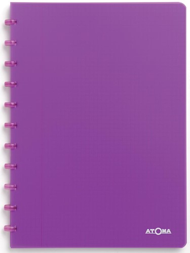 Atoma Trendy schrift, ft A4, 144 bladzijden, geruit 5 mm, transparant paars
