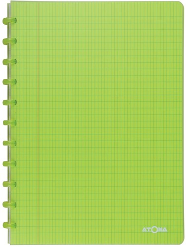 Atoma Trendy schrift, ft A4, 144 bladzijden, commercieel geruit, transparant groen
