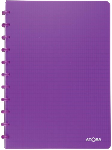 Atoma Trendy schrift, ft A4, 144 bladzijden, commercieel geruit, transparant paars