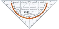 Linex geodriehoek 1616G, 16 cm