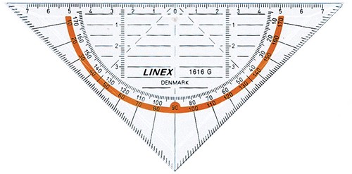 Linex equerre geometrique, 16 cm