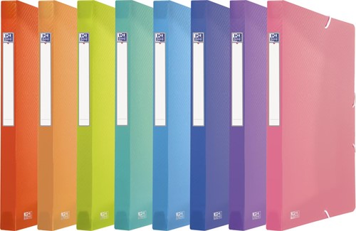 Oxford Urban boîte de classement en PP, format 24 x 32 cm, dos de 2,5 cm, couleurs assorties transparents