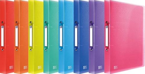 Oxford Urban classeur, ft A4, en PP, 2 anneaux en O de 30 mm, dos de 4 cm, couleurs assorties