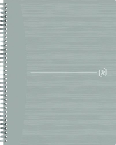 Oxford Origin cahier spiralé, ft A4+, 140 pages, quadrillé 5 mm, gris