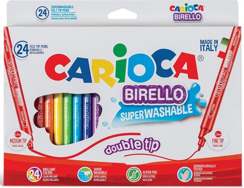 Carioca feutre bi-pointe Birello Superwashable 24 feutres