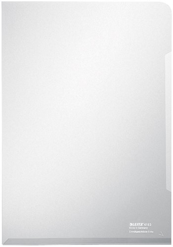 Leitz L-map premium PVC, ft A4, tranparant, pak van 100 stuks 100 Stuk