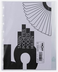 Atoma pochettes tranparantes, pour cahiers A5+, jeu de 5 pièces
