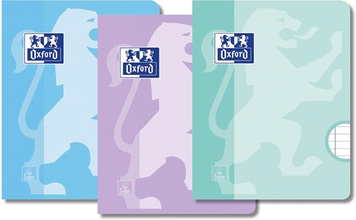 Oxford School cahier, ft A5, 72 pages, avec marge, ligné, assorti, paquet de 3 pièces