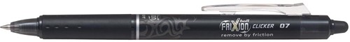 Pilot FriXion Ball Clicker roller, intrekbaar, medium punt, 0,7 mm, zwart 1 Stuk