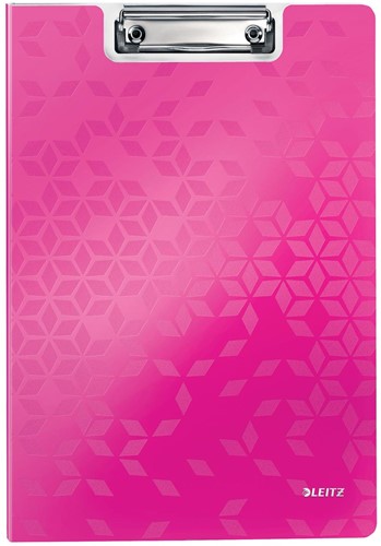 Leitz WOW plaque à pince avec couverture, ft A4, rose