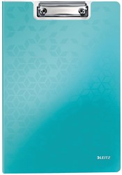 Leitz WOW plaque à pince avec couverture, ft A4, bleu glacier