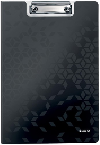 Leitz WOW plaque à pince avec couverture, ft A4, noir