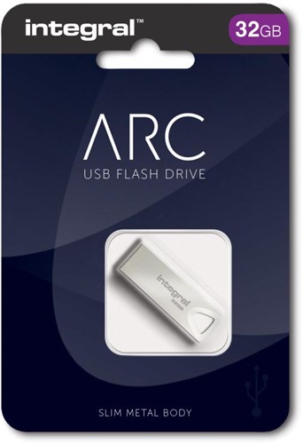 Integral ARC clé USB 2.0, 32 Go, argent