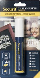 Securit krijtmarker large, op blister, wit 1 Stuk
