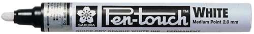 Sakura marqueur inture Pen-Touch pointe de 2 mm, blanc