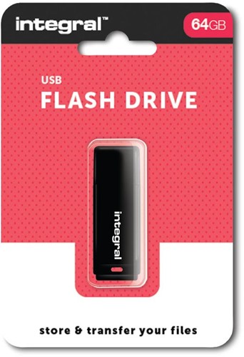 Integral clé USB 2.0, 64 Go, noir 1 Stuk