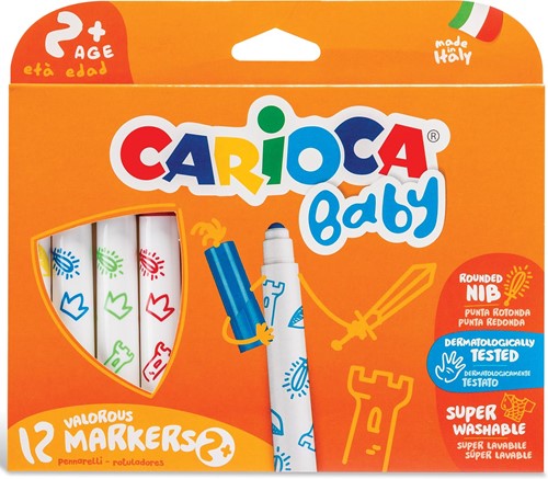 Carioca feutres de coloriage Baby, étui cartonné de 12 pièces