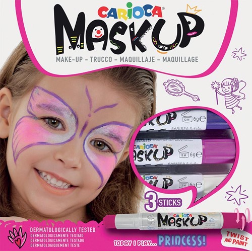 Carioca bâtons de maquillage Mask Up Princesse, boîte avec 3 bâtons