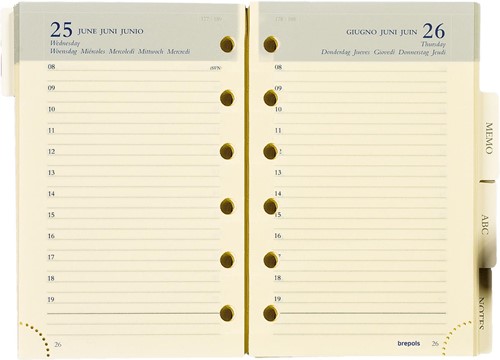 Brepols Brefax 21 recharge agenda, 2026