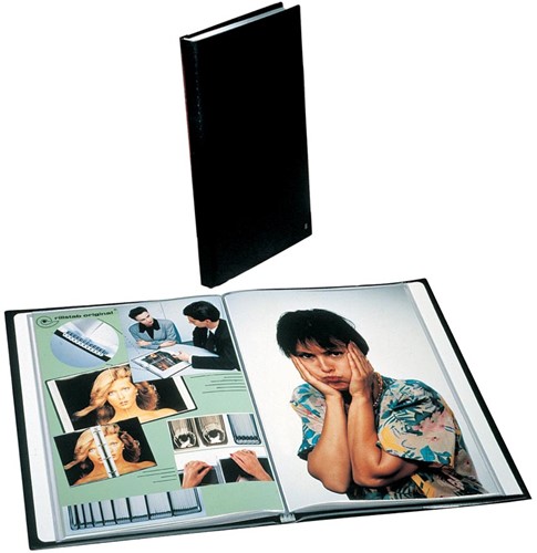 Rillstab protège-documents, ft A4, 30 pochettes, noir 1 Stuk