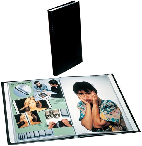 Rillstab protège-documents A4 80 pochettes, noir 1 Stuk