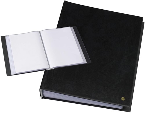 Rillstab protège-documents, ft A4, 100 pochettes, noir 1 Stuk