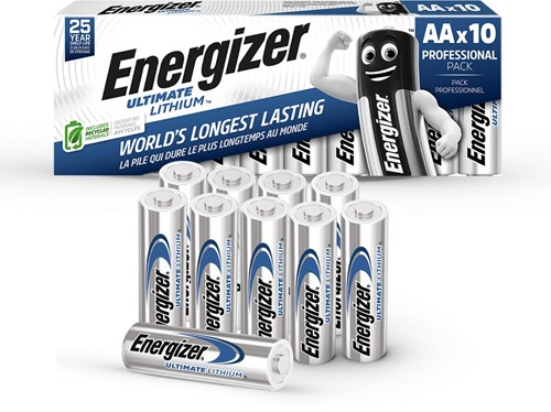 Energizer piles Ultimate Lithium AA/L91, paquet de 10 pièces