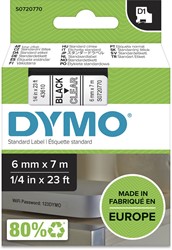 Labeltape Dymo LabelManager D1 polyester 6mm trns 1 Stuk