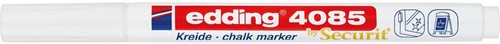 Edding Krijtmarker e-4085, ronde punt van 1 - 2 mm, wit