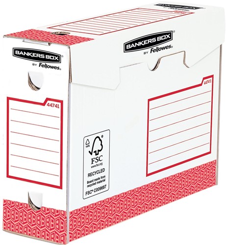 Bankers Box basic archiefdoos heavy duty, ft 9,5 x 24,5 x 33 cm, rood, pak van 20 stuks